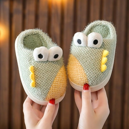 

Hunpta Toddler Shoes Kids Dinosaur Slippers Girls Boys Slippers Comfy House Slippers Bedroom Home Slippers Winter Warm Shoes