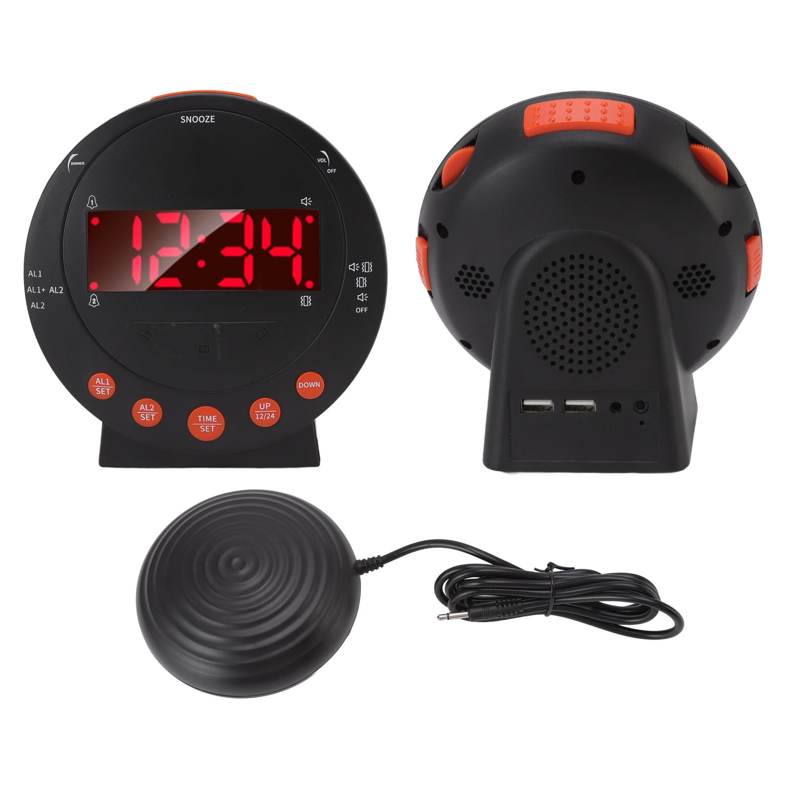 Extra Alarm Clock With Bed Shaker, Vibrating Alarm Clock 113 Decibels