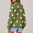 thumbnail image 4 of Women's Large Polka Dot Crewneck Sweatshirt Long Sleeve Casual Oversized Pullover Soft Relaxed Fit Fall Top, 4 of 5