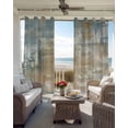 thumbnail image 4 of Blue Brown Blackout Curtains, Light Blocking Print Window Curtains, Vintage Modern Oil Painting Art Abstract Thermal Insulated Window Drapes for Living Room Kitchen Cafe 2 Panels, 104"W x 52"L, 4 of 9
