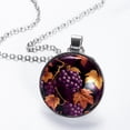 thumbnail image 2 of Grape Elegant Women's Glass Circular Pendant Necklace - Stylish Necklaces for Women, 2 of 5