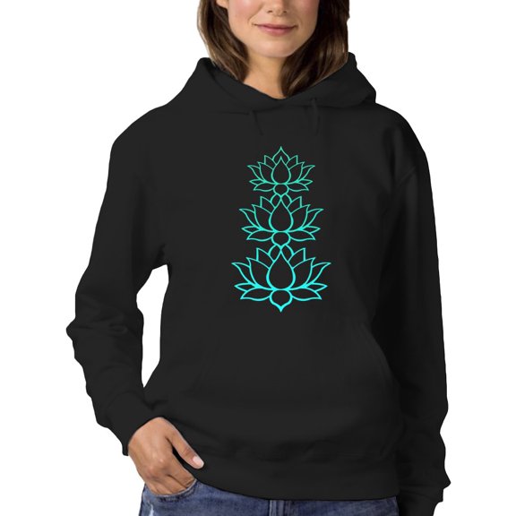 Lotus Flower Composition Hoodie Women -GoatDeals Designs, Female XX-Large