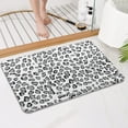 thumbnail image 4 of White and Gray Of Leopard Print Bathroom Rugs Mat,Non Slip Microfiber Bathroom Rug,Rubber Backing,Soft Bathroom Mats for Bathroom Floor,Tub and Shower,17x27in(43x68cm), 4 of 5