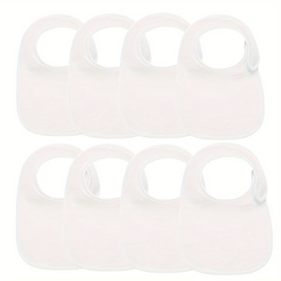 Set of 8 Baby Bibs, Super Absorbent And Ultra-Soft for Feeding
