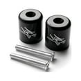 thumbnail image 2 of Krator Black Bar Ends Logo Hand Grip Handlebar End Caps Compatible with Suzuki Hayabusa GSX1300R 2011-2012, 2 of 3