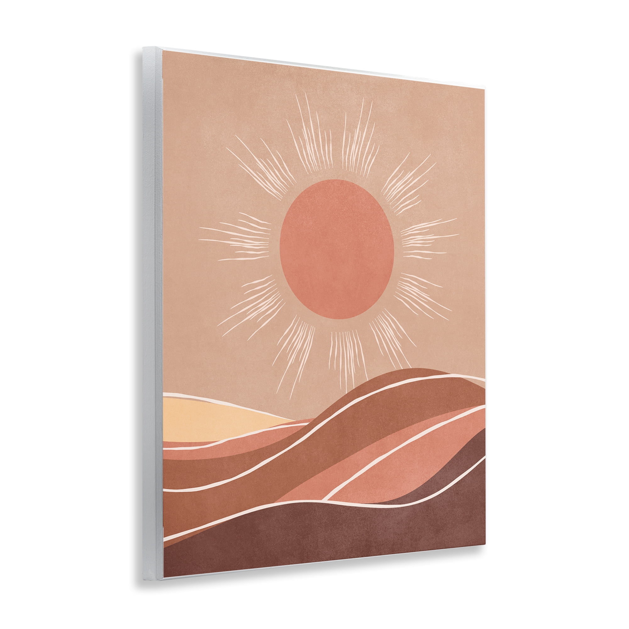 Stupell Industries Boho Sun over Desert Landscape & Nature Painting Unframed Art Print Wall Art, 11 x 14