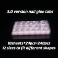 thumbnail image 2 of 240 Pieces Double-Sided Adhesive Nail Stickers Breathable and Waterproof Nail Glue tabs, Super Sticky Nail Adhesive tabs (10 Sheets), 2 of 5