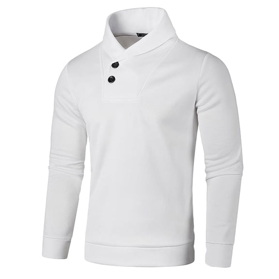 StSilkitty Mens Casual Sweater Long Sleeve Shawl Collar Buttons Sweaters Winter Lightweight Soft Pullover Tops