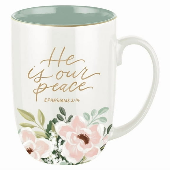 Christian Art Gifts Large Novelty Inspirational Ceramic Coffee & Tea Mug for Women & Men: He Is Our Peace Encour, (Hardcover)
