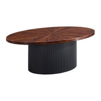 Picket House Furnishings Rosalind Oval Coffee Table in Cherry and Black