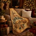 thumbnail image 3 of Inspirational Courage Quote Rustic Teal Typography, Cozy Typography Art Scene, Warm Flannel Blanket for Ranch House and Living Room, Art Lovers Thanksgiving Gift, Artistic Home Decor, 3 of 9