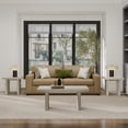 thumbnail image 2 of Roundhill Furniture Cavira 3-Piece Faux Marble Coffee Table Set, Coffee Table and Two End Tables, Beige, 2 of 16