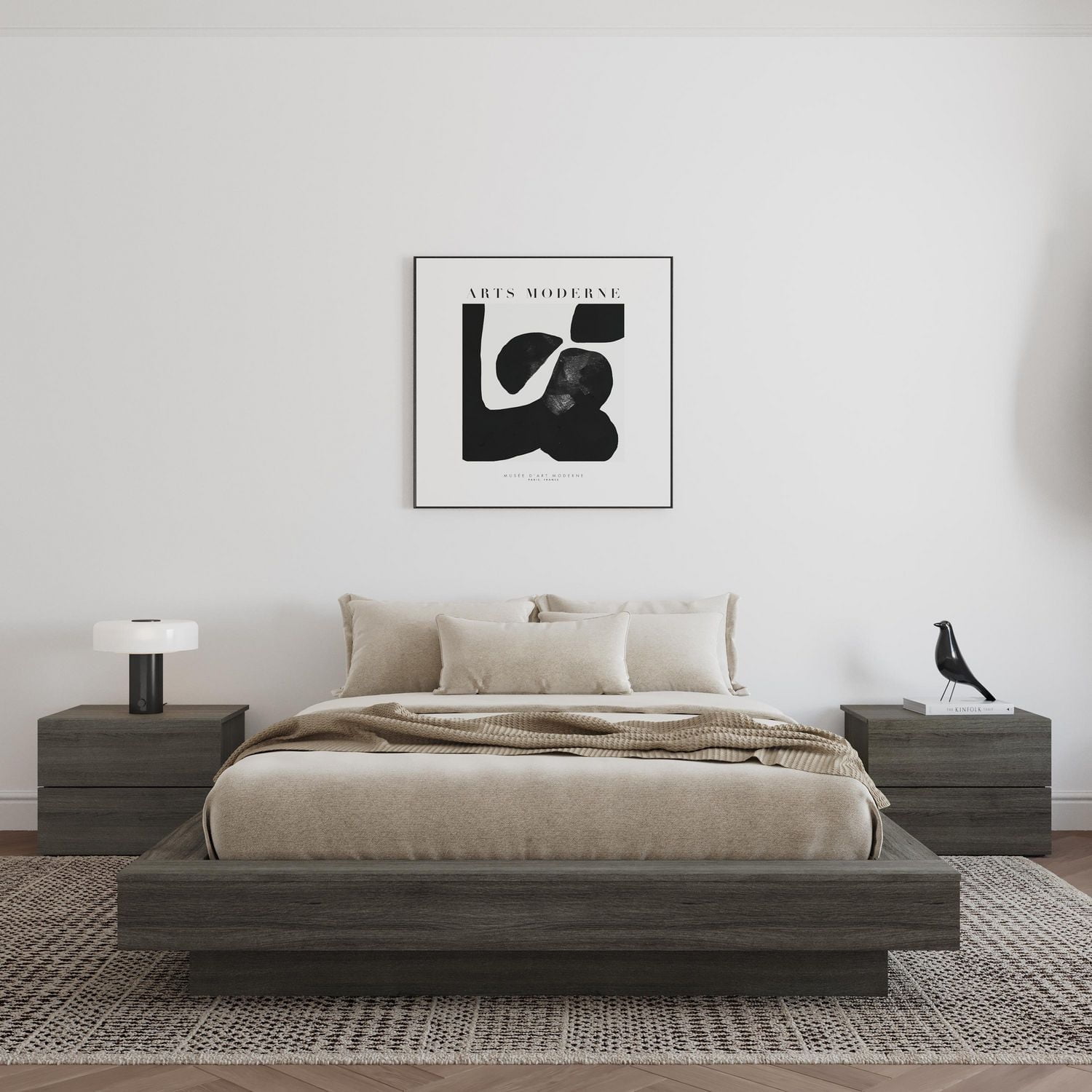 Cadre de lit plateforme queen size Marconi