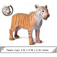 thumbnail image 4 of Figura de tigre realista de plástico, conjunto de familia de tigres, conjunto de figuras de animales salvajes para coleccionar, accesorio educativo científico, decoración de escritorio, paquete de 4, 4 of 5