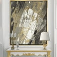 thumbnail image 3 of Gold, Black and White Hanpainted Abstract - Traditional Framed Canvas, 3 of 3