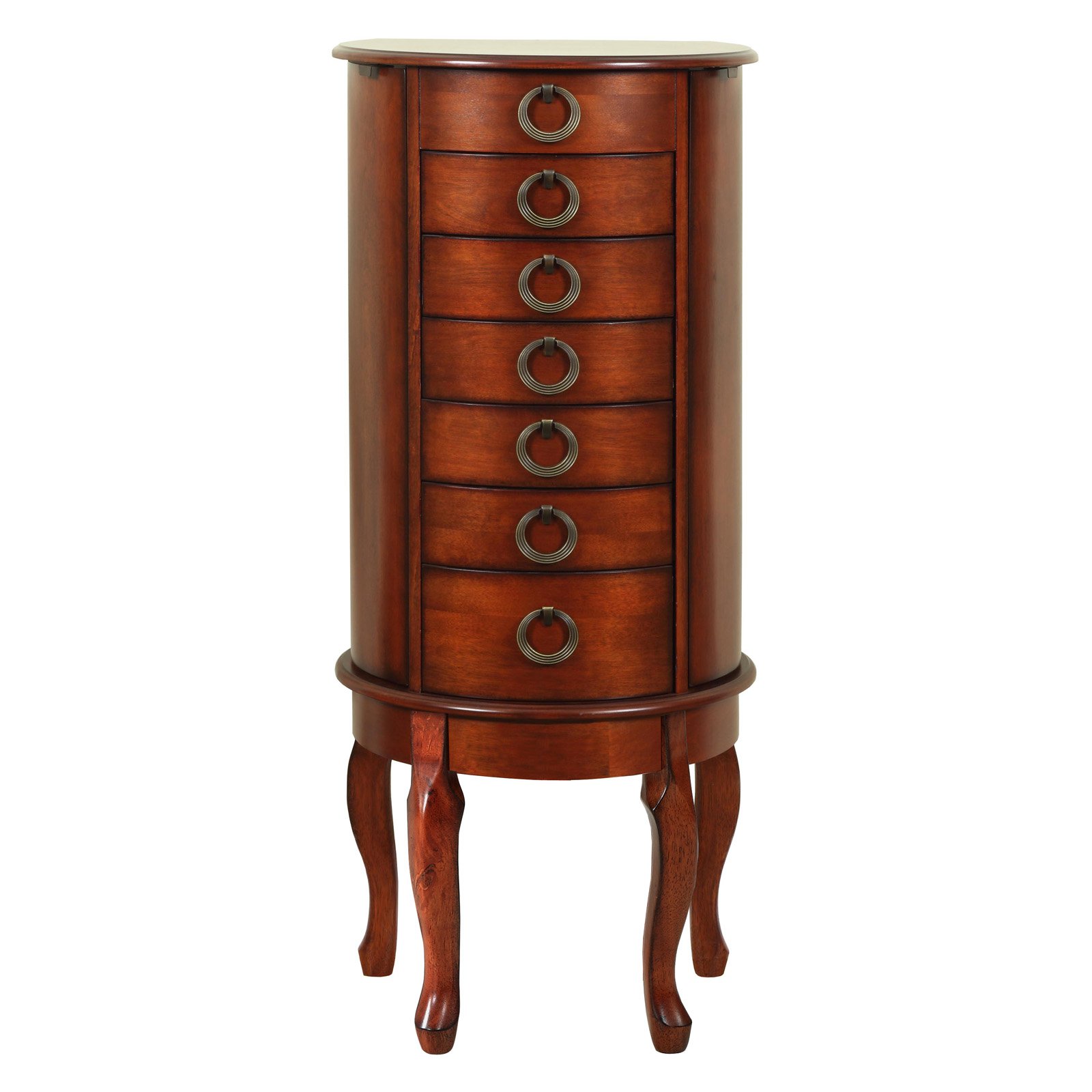 Powell Jewelry Armoire, Woodland Cherry Finish