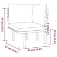 thumbnail image 6 of vidaXL 6 Piece Patio Lounge Set with Cushions Solid Acacia Wood, 6 of 7