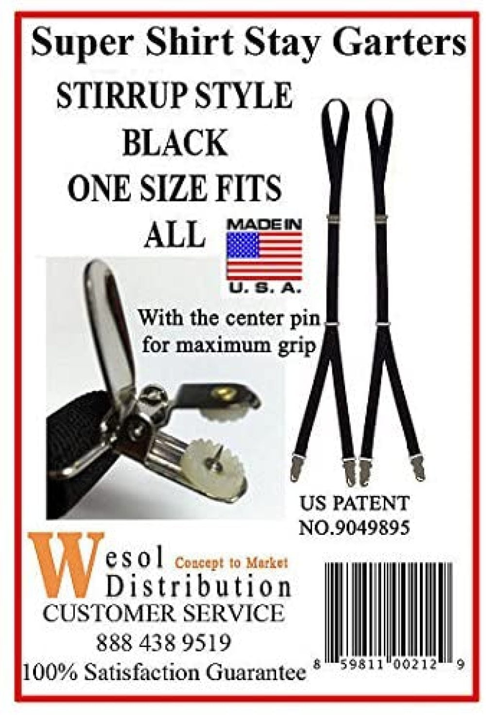 Super Shirt Stay Garters Stirrup Style