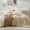 Beige, variant on All Season Warm 7 Pieces Light Oatmeal Queen Comforter Set，Soft Microfiber with Fitted Sheet Flat Sheet 2 Pillow Shams 2 Pillowcases Queen Size