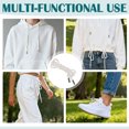 thumbnail image 2 of Sekonow 8 Pieces 52 Inches Drawstring Cord Kit-Hoodie String Replacement with 3 Easy Threaders for Sweatpants, Shorts, Pants, Jackets, Coats, White, 2 of 7