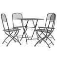 thumbnail image 3 of vidaXL 3 Piece Patio Dining Set Expanded Metal Mesh Anthracite, 3 of 12