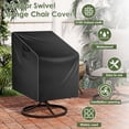 thumbnail image 3 of FUYGRCJ 2PCS 210D Oxford Cloth Outdoor Swivel Lounge Chair Cover, 76.2x86.4x97.8cm Heavy Duty Waterproof Patio Rocking Chair Cover for Outdoor Furniture Black, 3 of 11
