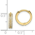 thumbnail image 4 of 14K Yellow Gold Madi K Cz Hinged Hoop Earrings Made In China gk1082, 4 of 6
