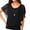 Black, variant on Kagetolytai Womens Tops Women's Loose Casual Short Sleeve Sleeve Chiffon Top T-Shirt Blouse Summer Tops for Women 2024 Blue M