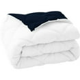 thumbnail image 7 of DNG Creations 3 Piece Reversible Diamond Pattern Comforter All Season 550 GSM - Oversized King - Size ( Navy-Blue/White Colour ) 800 Threads Count, 100% Egyptian Cotton, 7 of 7
