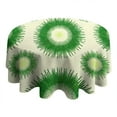 thumbnail image 4 of Green Tie Dye Sunburst Pattern Round Tablecloth 60"x60",Wrinkle Wipeable Table Cloth for Kitchen Dining Room Picnic Patio Party, 4 of 6