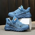 thumbnail image 2 of REMEMLITA Toddler Boy Tennis Shoes, Lightweight Breathable, Round Toe, Blue, Size 4, 2 of 7