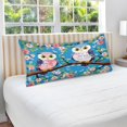 thumbnail image 4 of Cute Owls Blue Plush Pillowcase, Luxury Soft King Pillow Case for Hair and Skin, Standard Size Pillow Covers with Zipper Closure, 20x30in Home Decor Gifts, 4 of 7