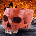 thumbnail image 1 of Maceta de resina con forma de calavera para Halloween escultura de esqueleto maceta de flor de escritorio, 1 of 9