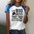 thumbnail image 2 of Womens Sequin Football Shirts 2025 Game Day Funny Graphic Short Sleeved Tops Summer Trendy Casual Pullover Tee Blouses, 2 of 5