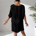 thumbnail image 4 of Riecok Bathing Suit Cover Up for Women Long Sleeve Hollow out Sheer Swimsuit Cover Ups Summer Beach Outfits, 4 of 5