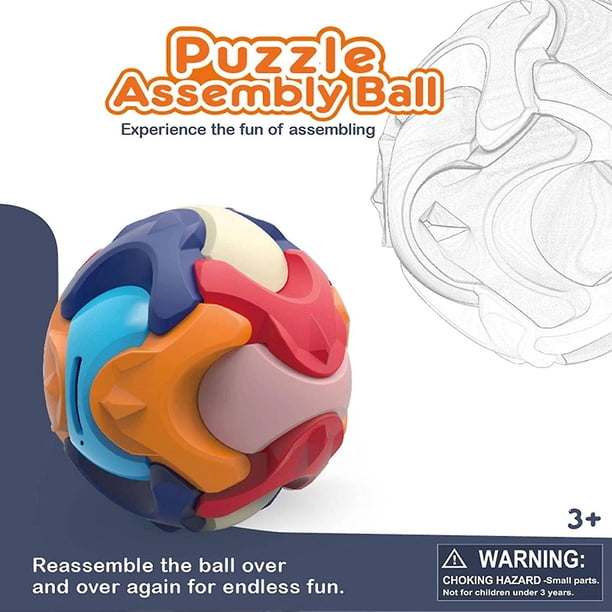 Nc Rompecabezas 3D Tridimensional para Niños Que Ensambla La Bola De Bloques De Construcción, Bola De Ensamblaje De Hucha Desmontable De Bricolaje, Bloque De Construcción De Educación Tempra