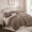 Brown, variant on Catami Ruffle Design 5-piece Bed in a Bag Comforter Set with Sheets,Soft Pink,Twin XL