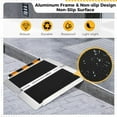 thumbnail image 4 of AOILE 2/3/4/5/6/8 FT Folding Wheelchair Ramp, Non-Slip Aluminum Threshold Ramp for Home / Scooter / Car Doorways, Curbs, Stairs, 600lbs Capacity, 4 of 6