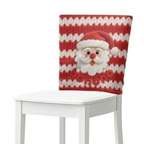 Xoenoiee Santa Claus Knit Print Chair Back Covers for Dining Room, Universal Back Chairs Protector, Modern Backs Covers for Dining Chair Decoration, 20 x 19 Inches Christmas Decor, 1 Pack