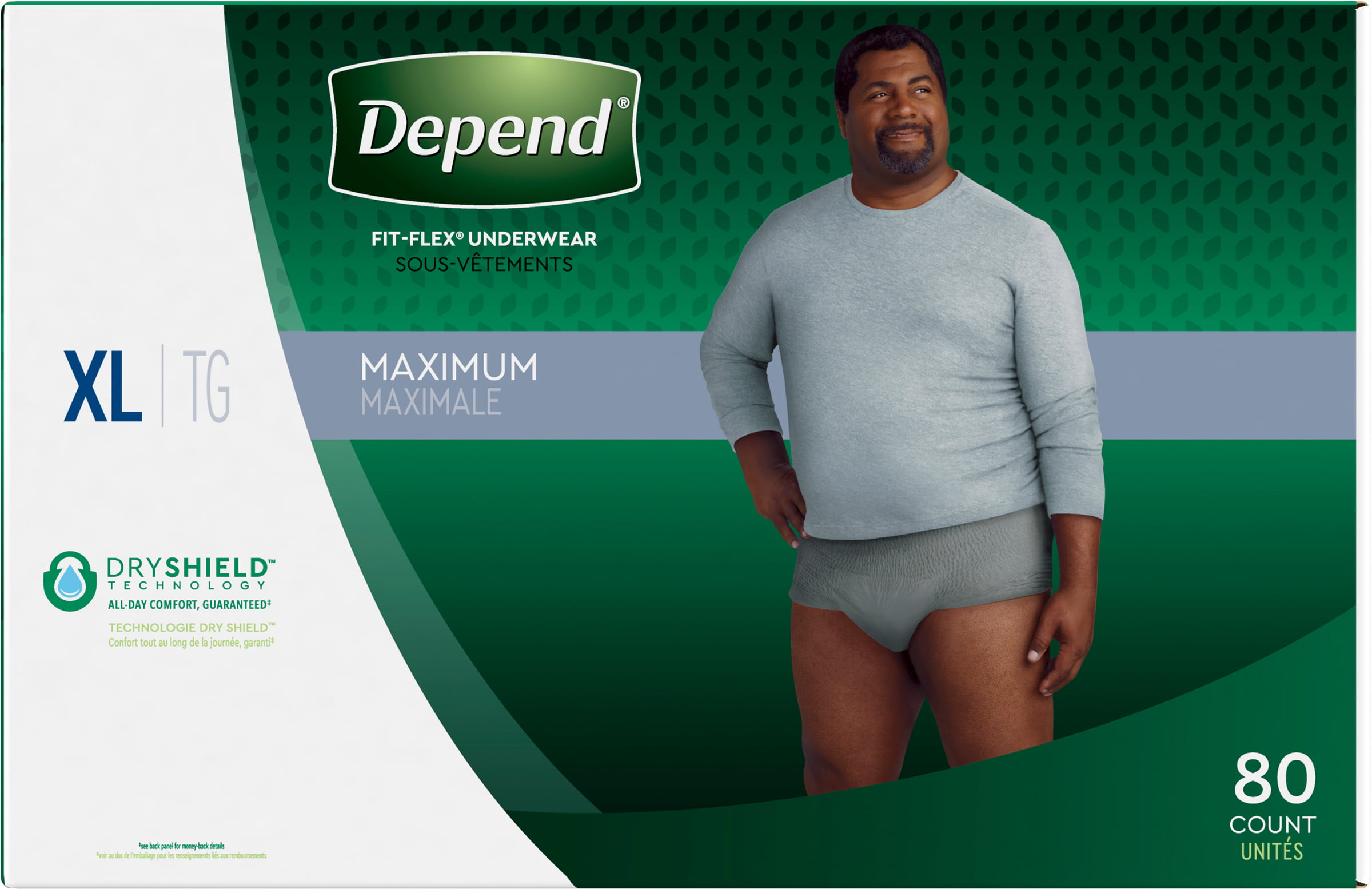 Depend Fit-Flex Underwear for Men 80 ct - X-Large - Walmart.com