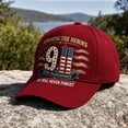 thumbnail image 4 of 9/11 25th Anniversary Patriotic Baseball Cap Honoring The Heroes We Will Never Forget American Flag Embroidered Tactical Dad Hat for Men Women, 4 of 5