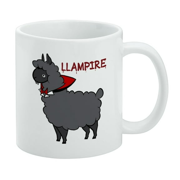 Llampire Llama Vampire Funny White Mug