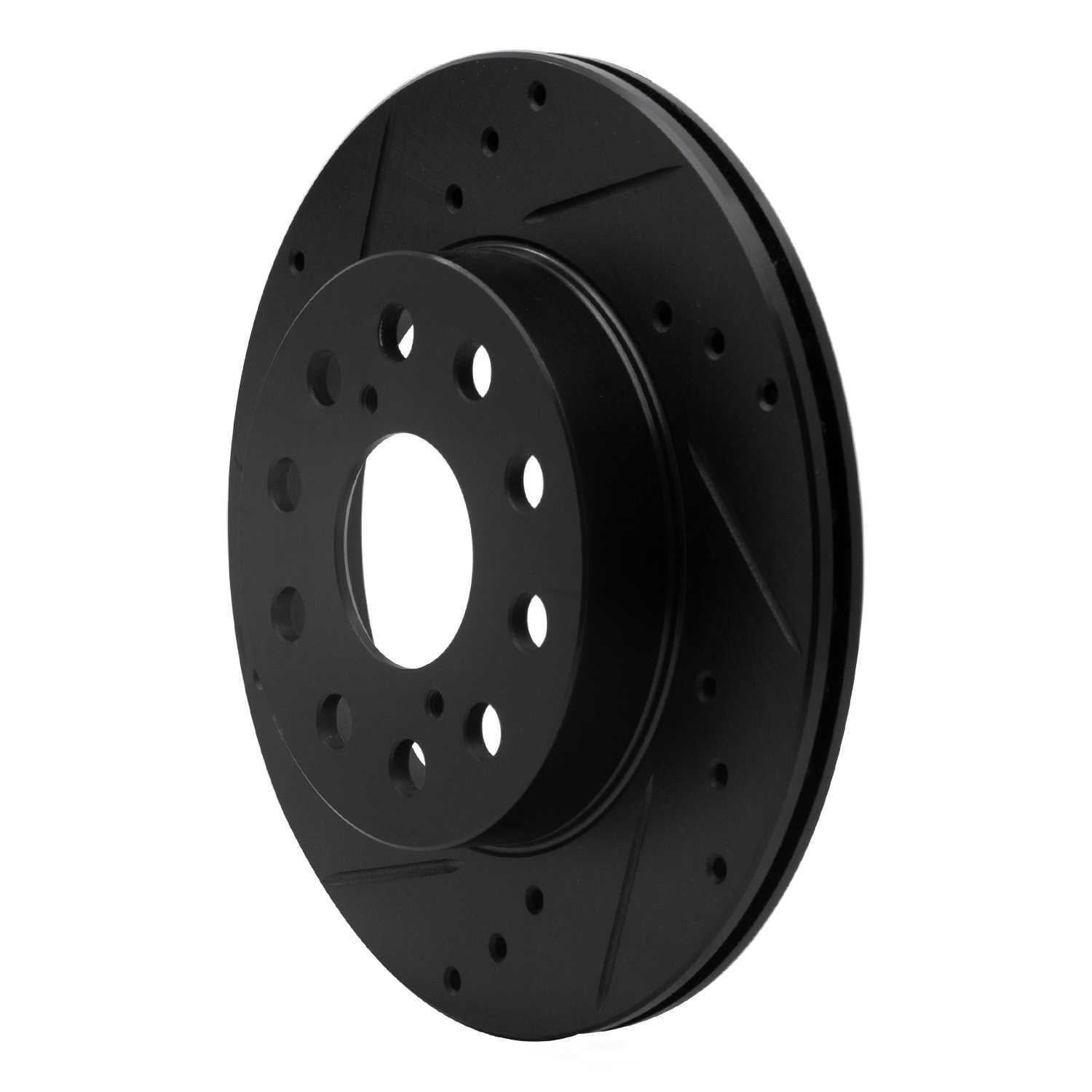 Dynamic Friction Company 633-76048L DFC Brake Rotor - Drilled And Slotted - Black