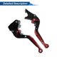 thumbnail image 5 of Palancas de freno y embrague cortas y largas para Kawasaki VERSYS 650 2015-2023, palanca de freno ajustable de motocicleta, aleación de aluminio, mango negro con extremo rojo, 5 of 6