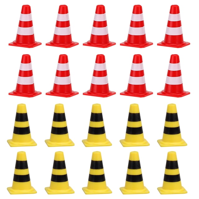 CIMAXIC Plastic Road Sign Toys for Kids Assorted Color Durable pretend play educational 60pcs,0.98"X0.59"X0.39"