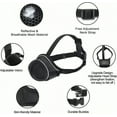 thumbnail image 3 of Dog Muzzles for Small Medium Large Dogs, Adjustable Breathable Mesh Dog Mouth Cover with Reflective Strips, Prevent Biting Barking Chewing, Allow Drinking Eating(XS), 3 of 9