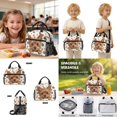 thumbnail image 3 of Kuiaobaty Yorkshire Terrier Print Backpack and Lunch Bag Set for Girls Boys Paw Bone Print Backpack and Pencil Case Set Portable Insulated Lunch Box with Water Bottle Sleeve for School, 3 of 6