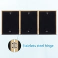 thumbnail image 3 of Black Trifold 5x7 Picture Frame, Vertical Hinged Frames Made to Display Three 5 by 7 inch Photos for Wall and Tabletop Display, 3 of 7