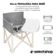 thumbnail image 2 of Periquera Para Bebe Portatil Plegable Silla Comer Ajustable Xtellar gris, 2 of 3