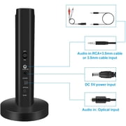 Wireless TV Headphones with 2.4G Digital RF Transmitter, Hi-Fi Over-Ear Cordless Headset with RCA / 3.5MM / Optical Port, for Watching Home TV Game Computer Television